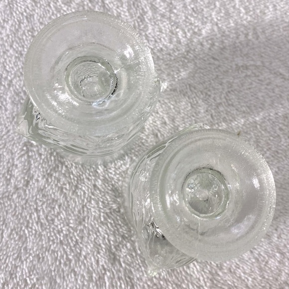 Vintage Clear Glass Chicken Shaped Egg Cups Shot Glasses x2 - Picture 8 of 8